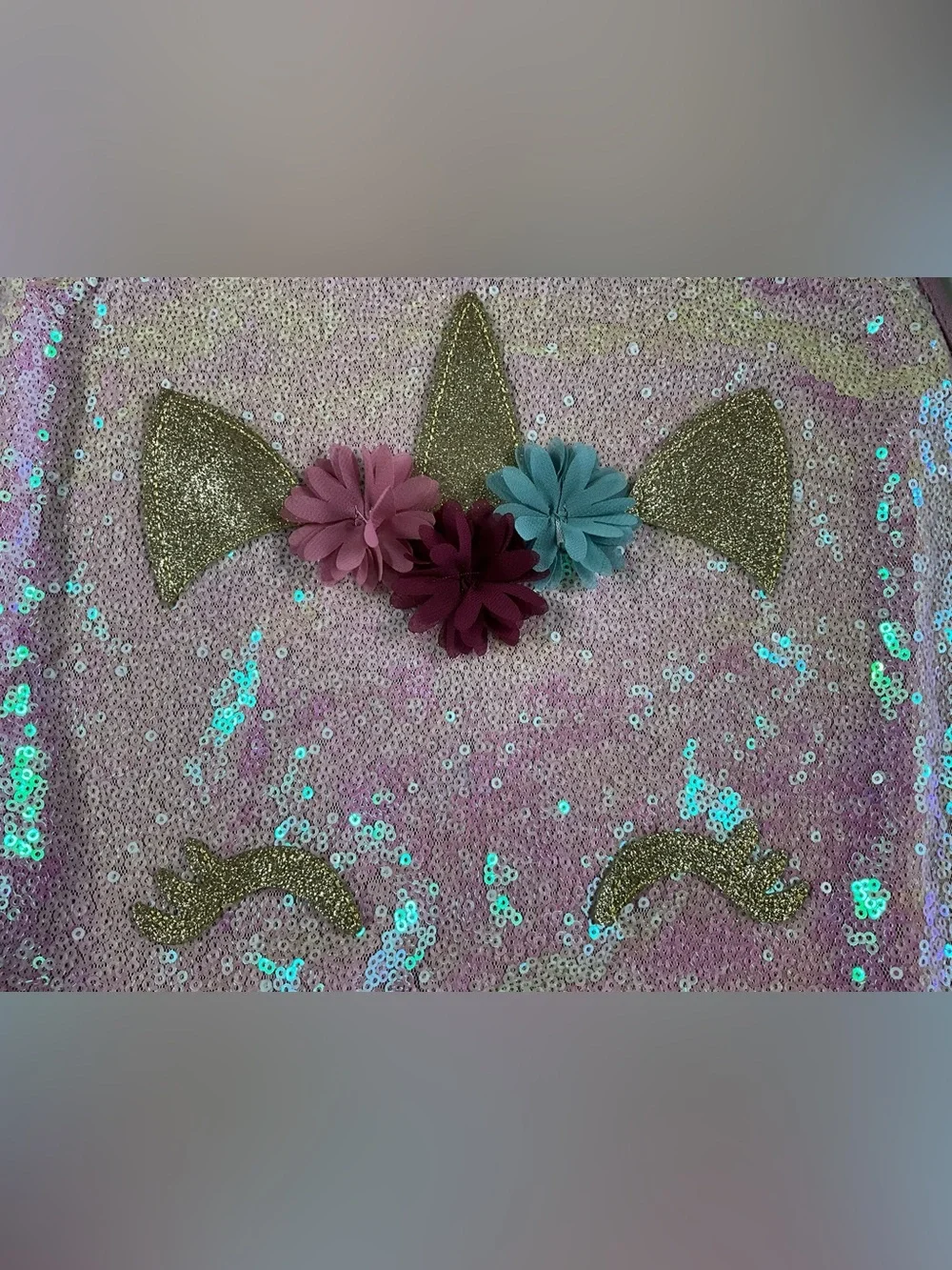 Girls' Pink Sequin Unicorn Tulle Dress
